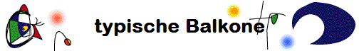 typische Balkone